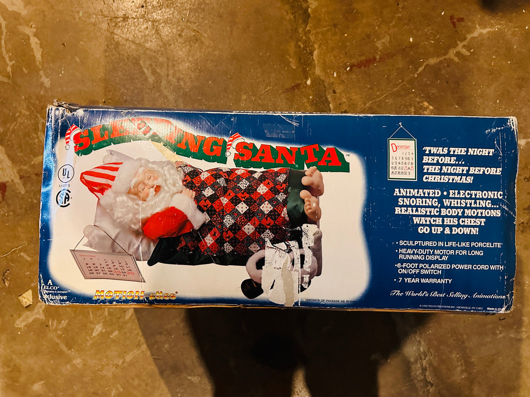 1992 Vintage Electronic Sleeping Santa