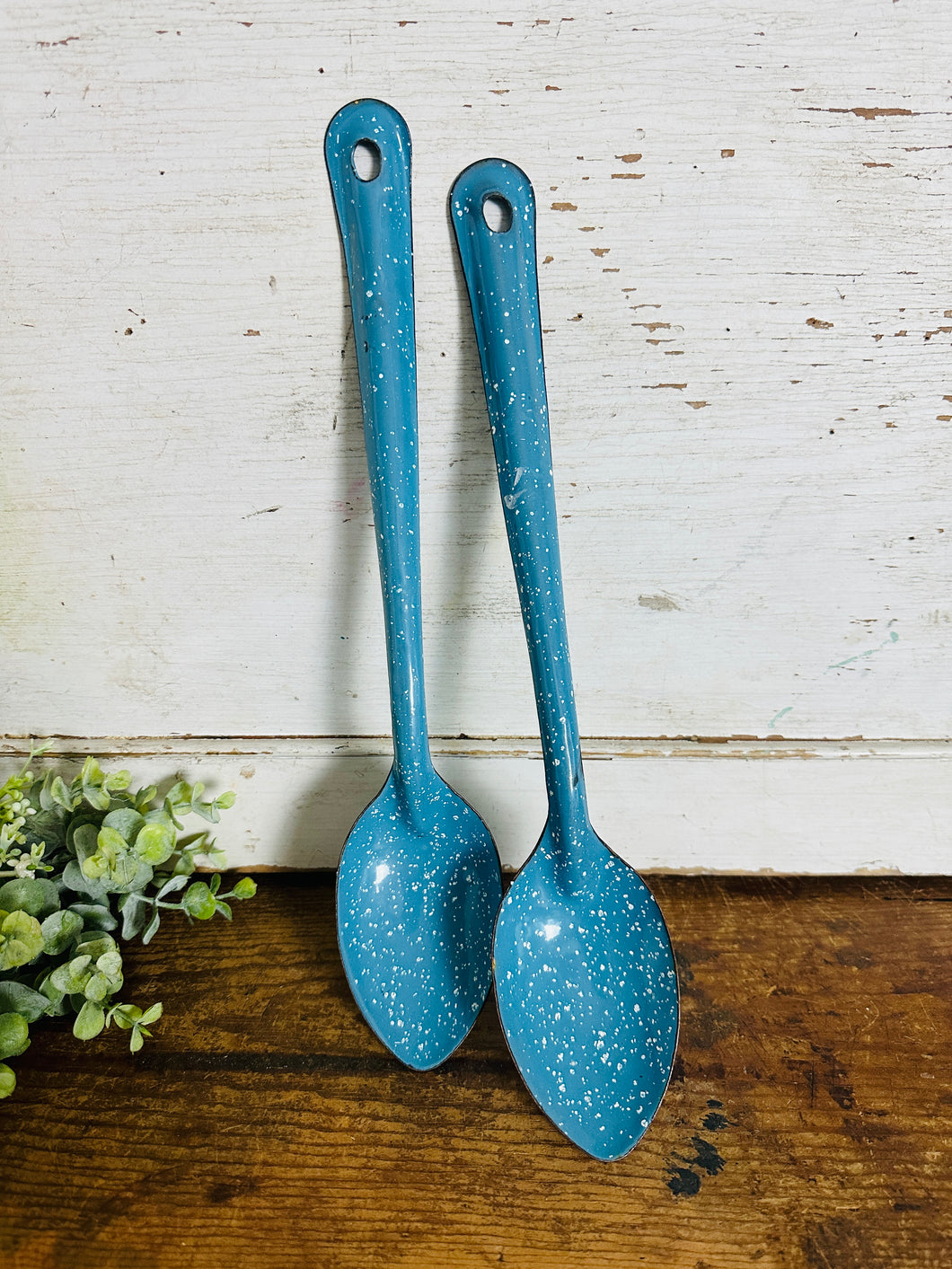 Blue Enamel Spoon- sold individually