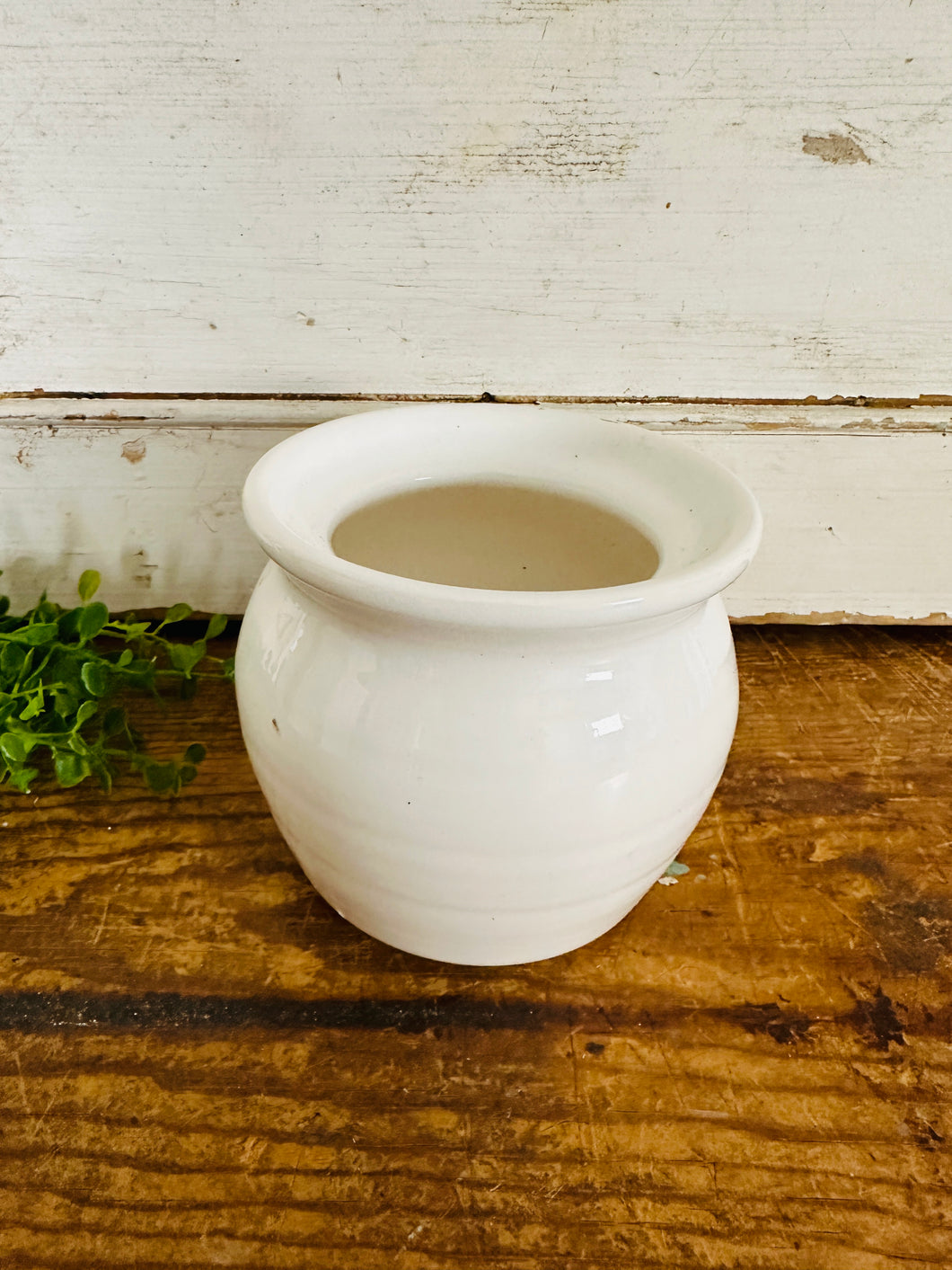 Small White Pottery Vase