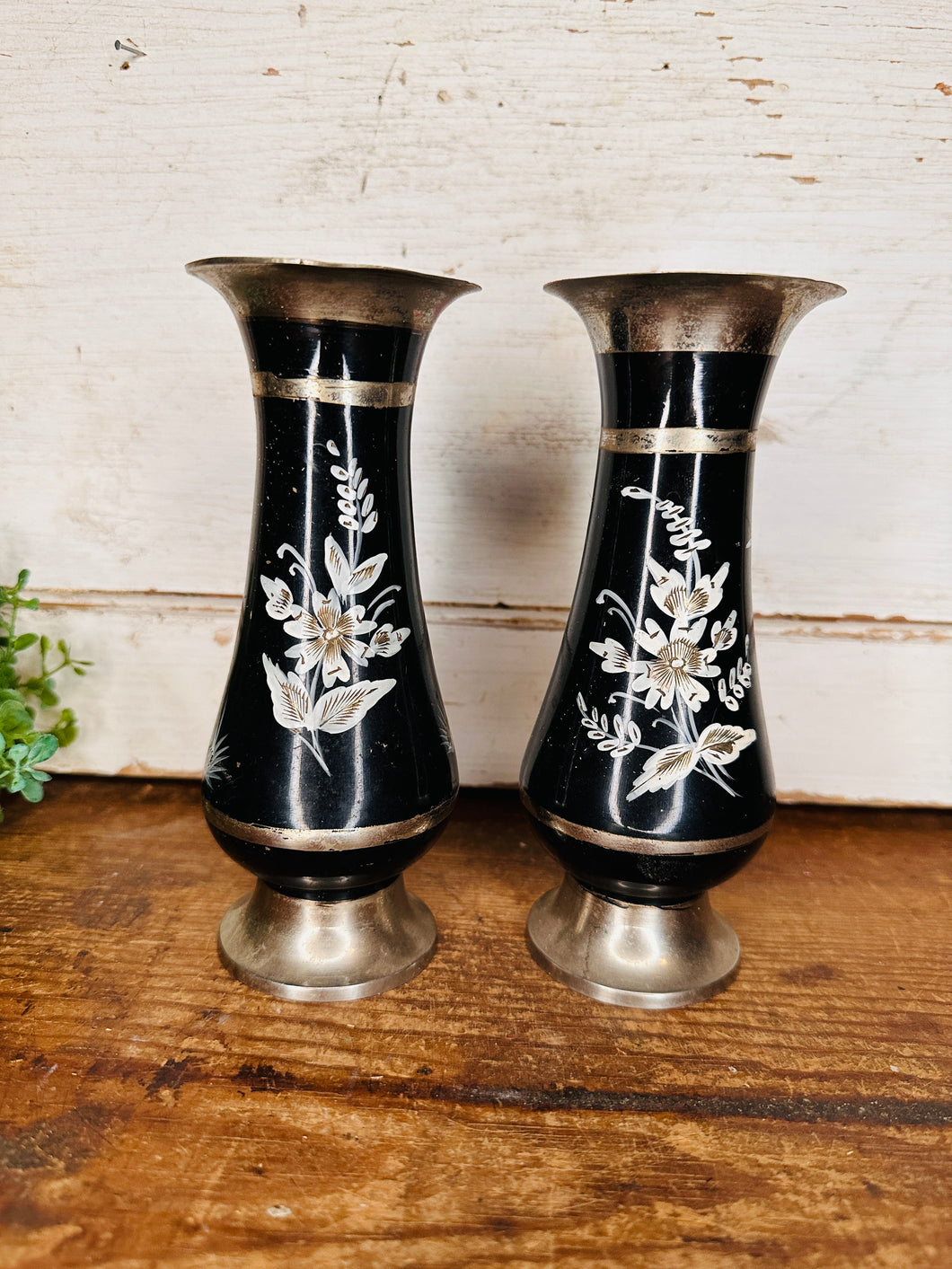 Etched Vase Duo