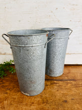 Load image into Gallery viewer, Rusty Galvanized flower Pail- read description
