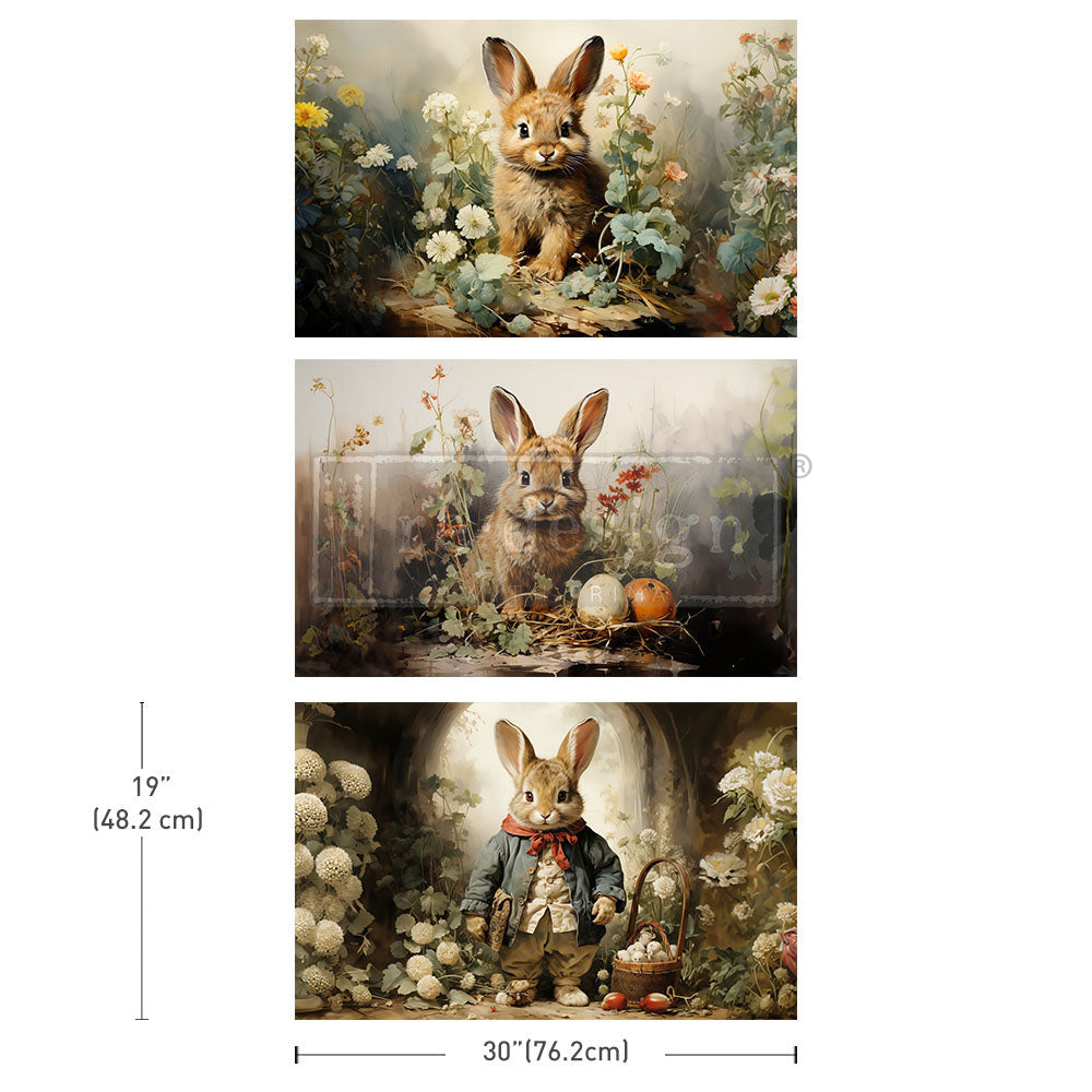 Dreamy Bunnies Decoupage Paper- re Design with Prima