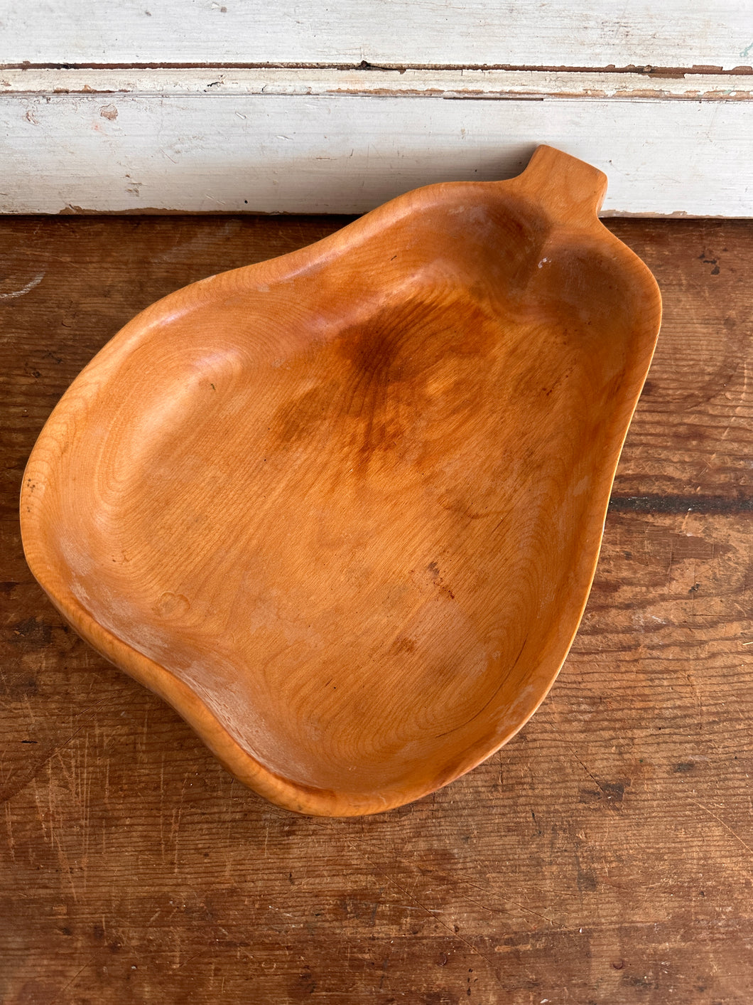 Wood Pear Bowl