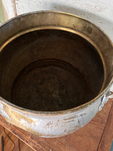 Load image into Gallery viewer, HugeDistressed Brass Pot
