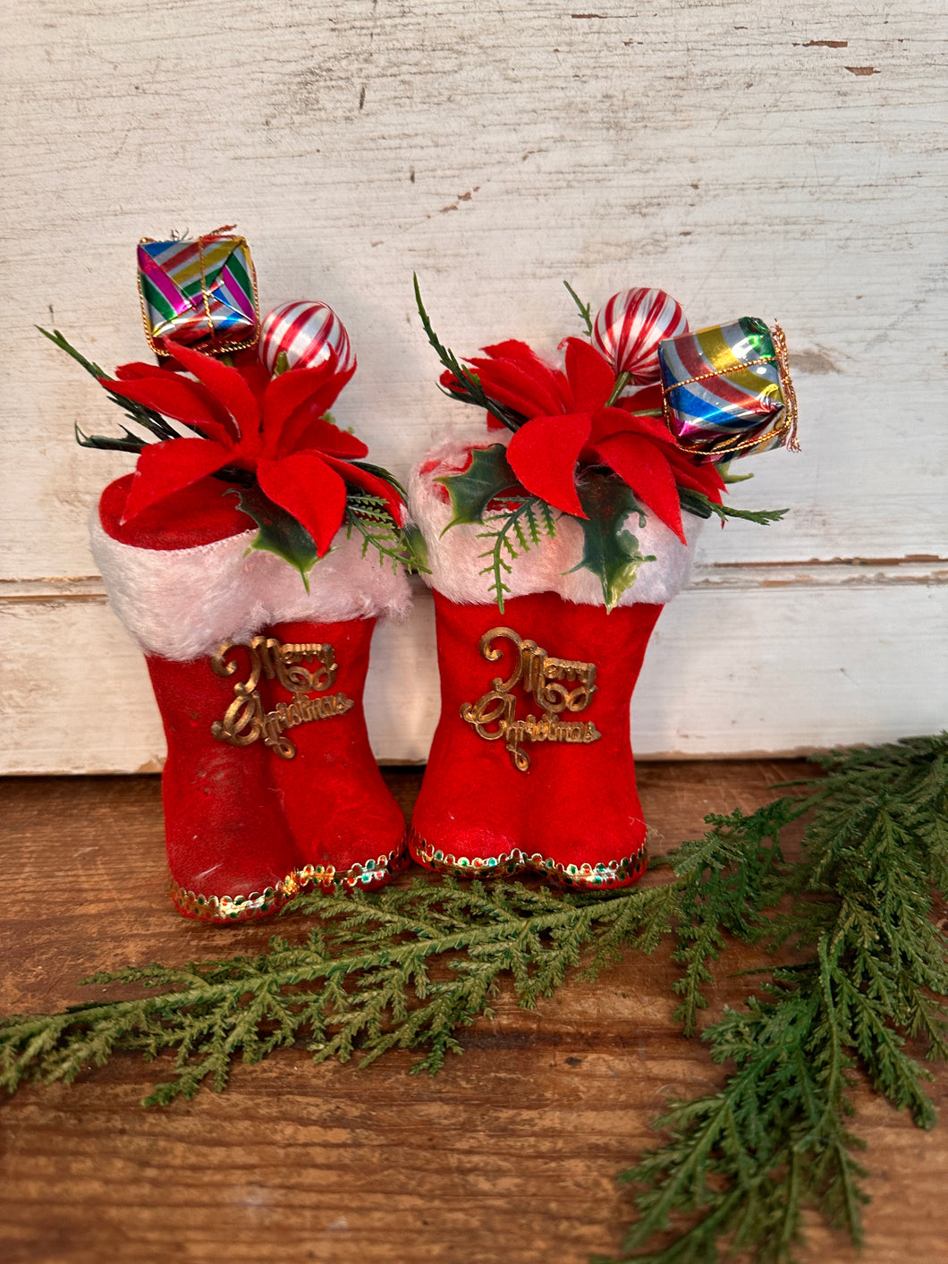 Vintage Christmas Boots- sold individually
