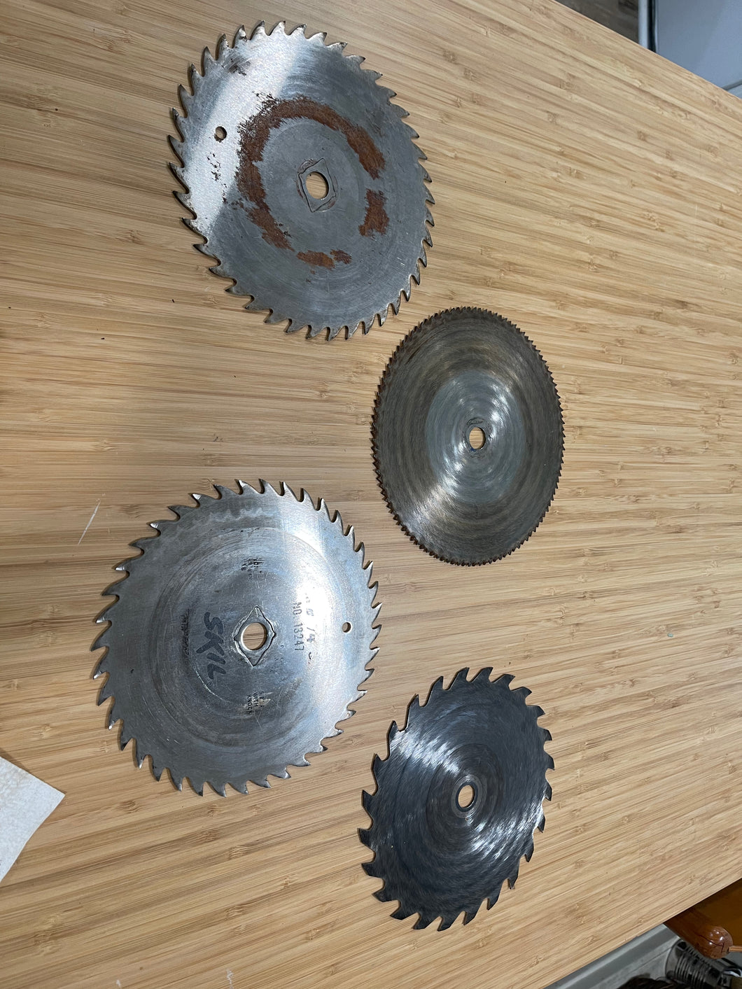 Saw Blades- set of 4- will be numbered