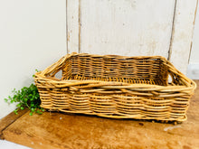 Load image into Gallery viewer, Vintage Rectangle Basket Tray with Handles
