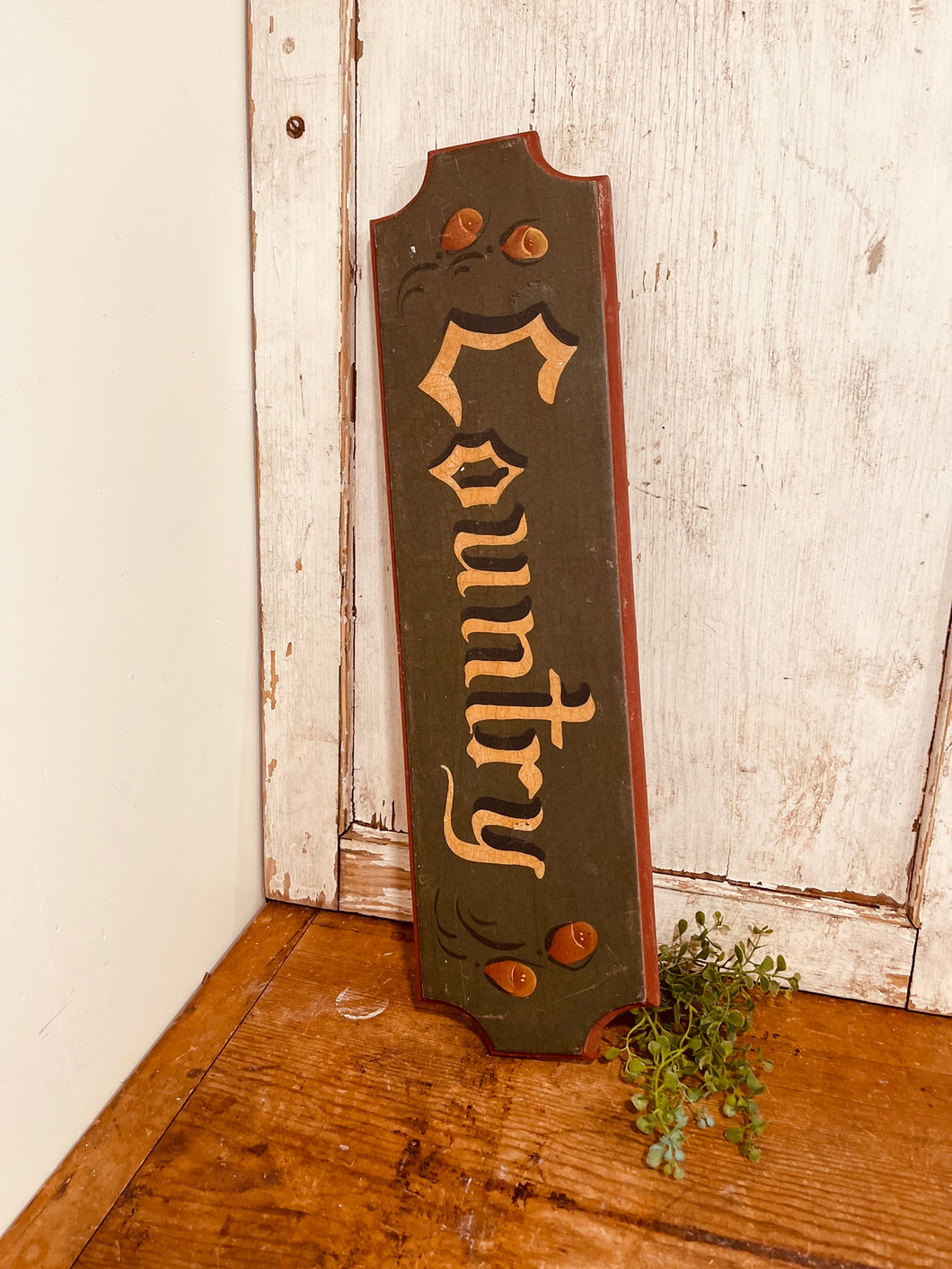 Vintage “Country” Sign