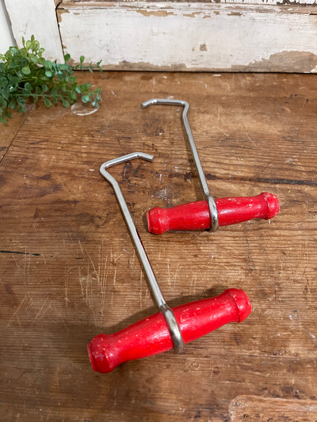 Red Vintage Boot Pulls
