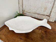 Load image into Gallery viewer, Vintage White Fish Serving Dish
